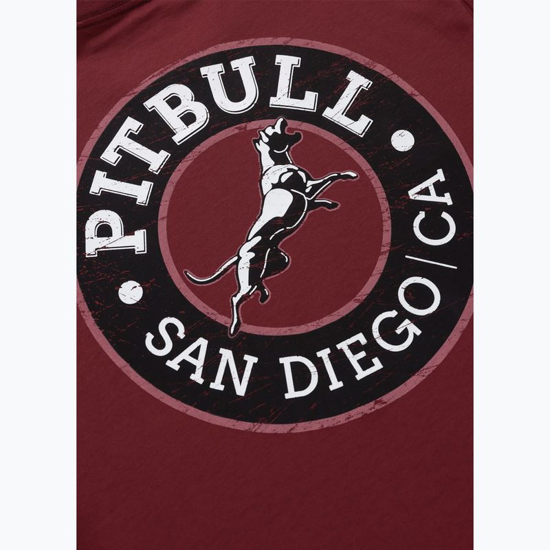 Maglietta Pitbull San Diego CA nera bordeaux da uomo 7