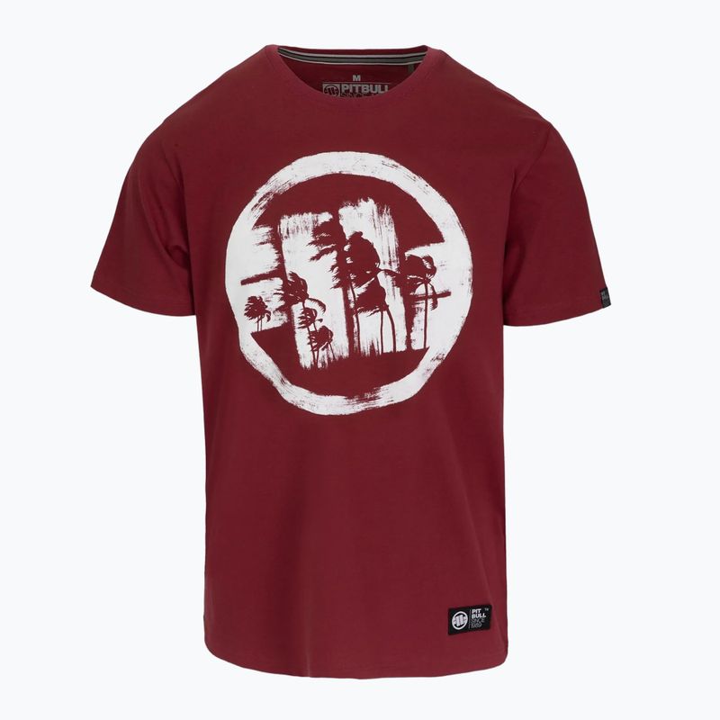 Maglietta Pitbull Logo Palms uomo bordeaux 4