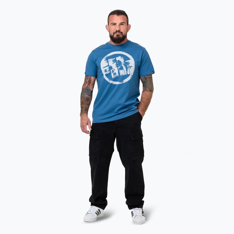 Maglietta uomo Pitbull Logo Palms shade blu 2