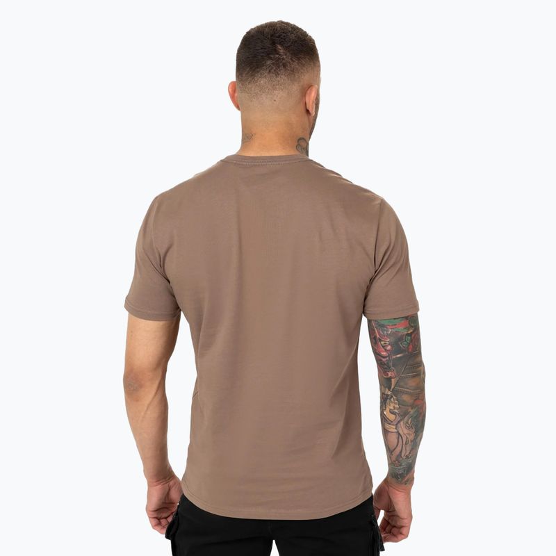 Maglietta Pitbull Logo Palms marrone savana da uomo 3