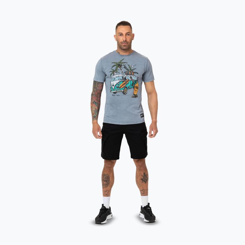 Maglietta Pitbull Open Beach da uomo, lavaggio blu 2