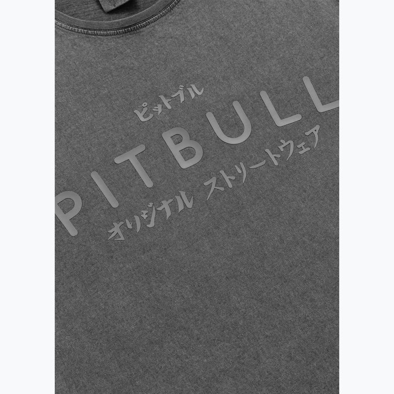Pitbull Mt. Fuji - Maglietta da uomo grigio lavato 4