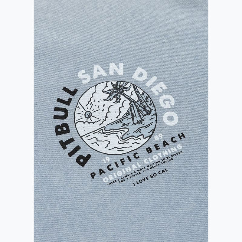 Maglietta Pitbull Planet Surf da uomo, lavaggio blu 8