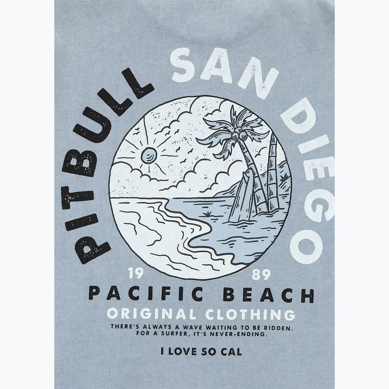 Maglietta Pitbull Planet Surf da uomo, lavaggio blu 9