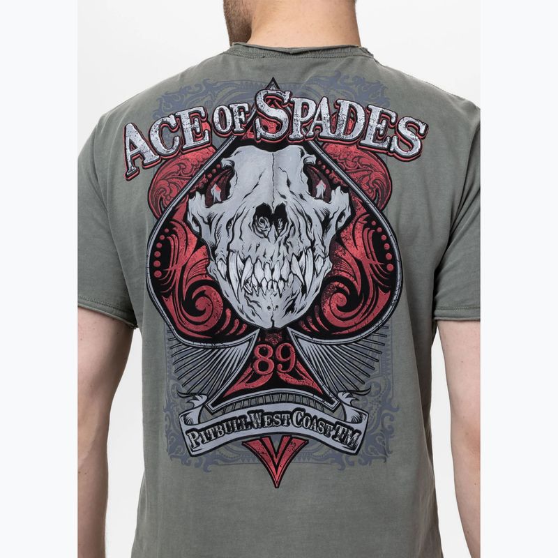 Pitbull Ace Of Spades - Maglietta da uomo verde scuro 3