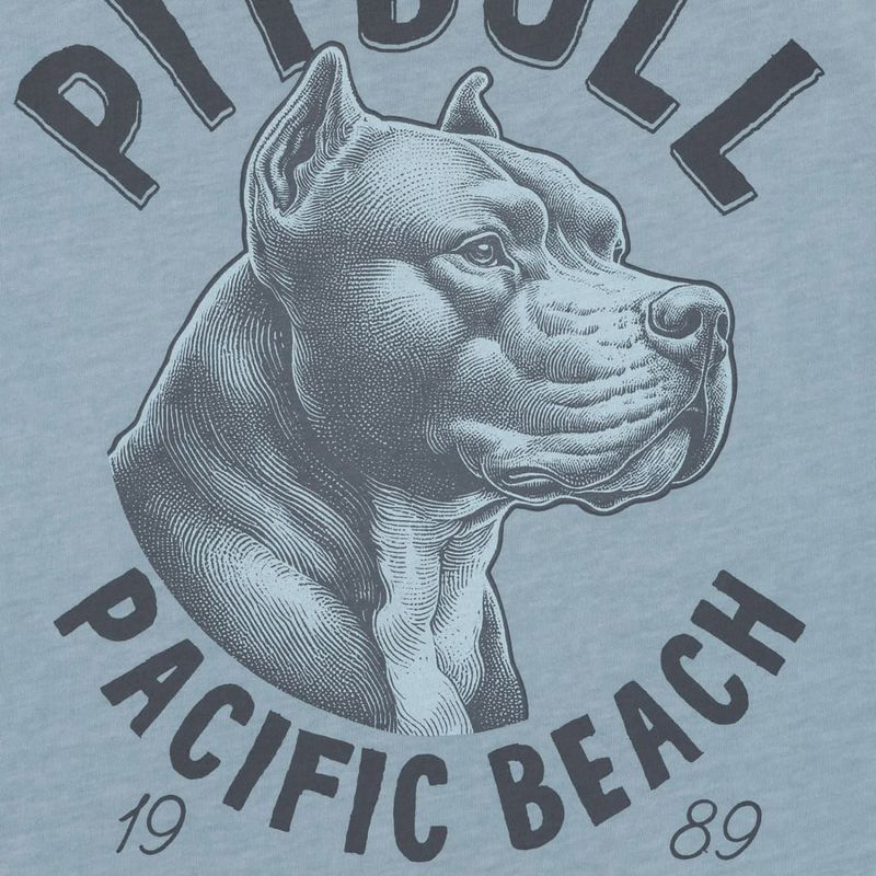 Maglietta Pitbull blu pacifico da uomo 5