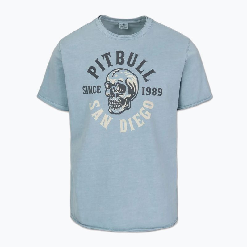 T-shirt Pitbull Shkull Logo Uomo blu