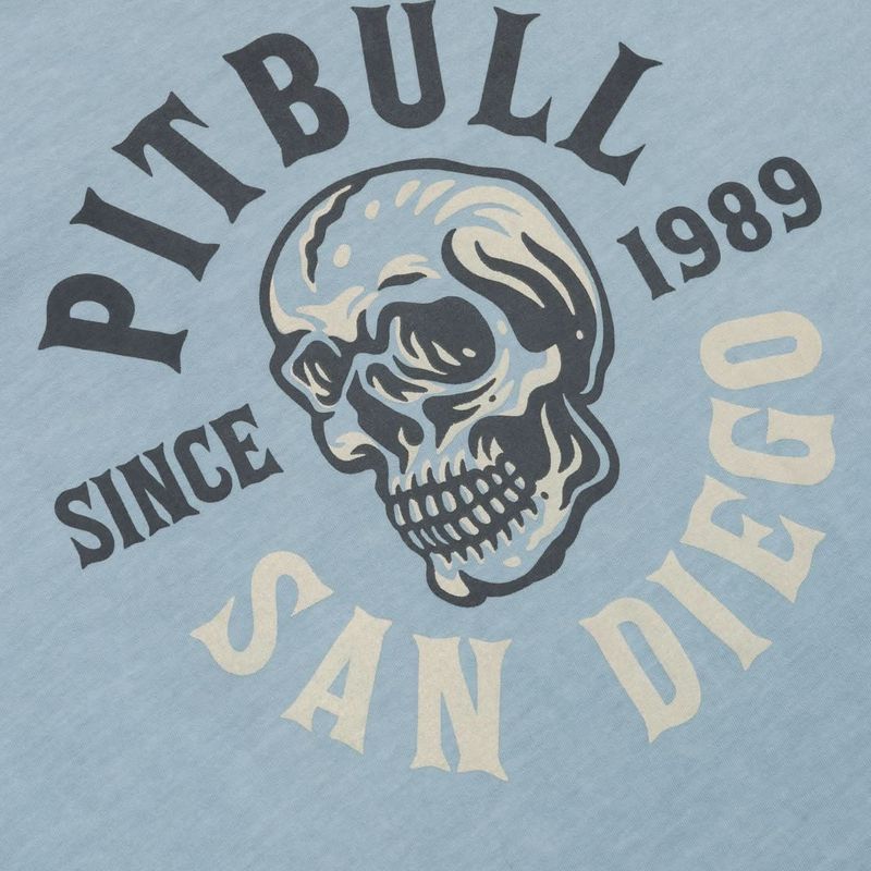 T-shirt Pitbull Shkull Logo Uomo blu 4