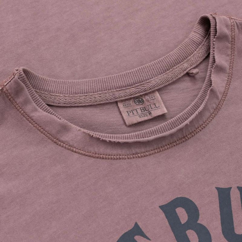 Maglietta Pitbull Shkull Logo da uomo, bordeaux polveroso 2