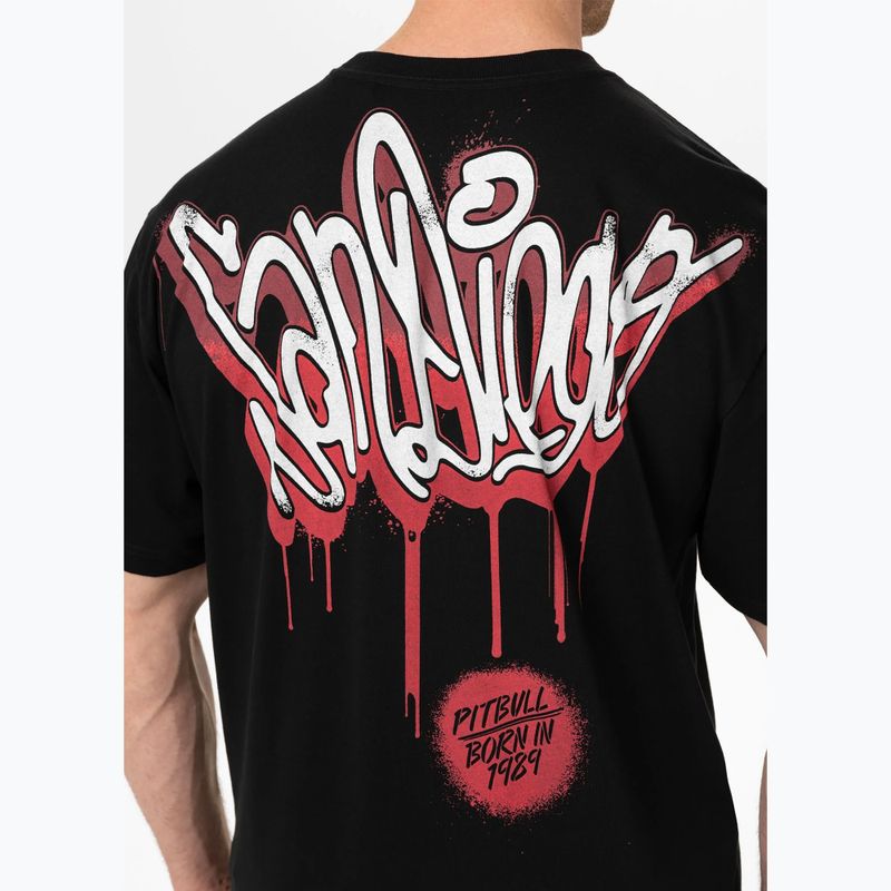 Maglietta Pitbull da uomo Graffiti nero 4