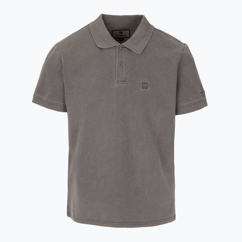 Polo Pitbull Washed da uomo marrone scuro