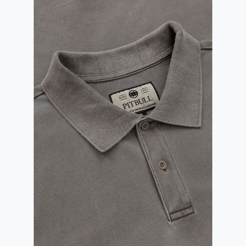 Polo Pitbull Washed da uomo marrone scuro 3