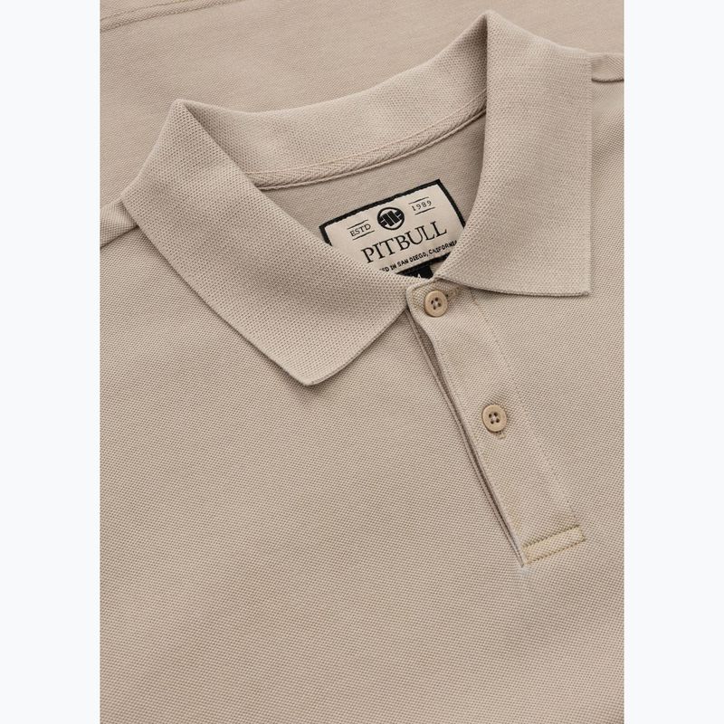 Polo Pitbull Washed da uomo sabbia chiara 3