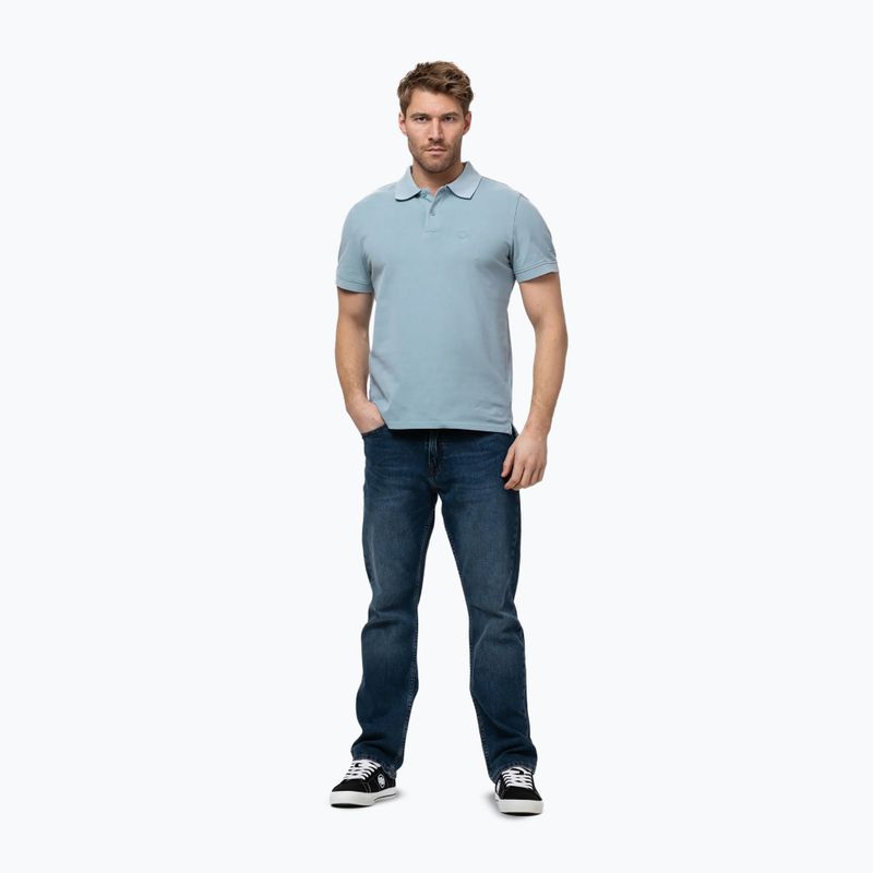 Polo Pitbull Washed Uomo blu lavato 2
