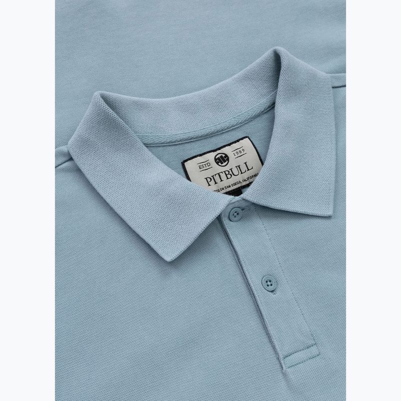 Polo Pitbull Washed Uomo blu lavato 3