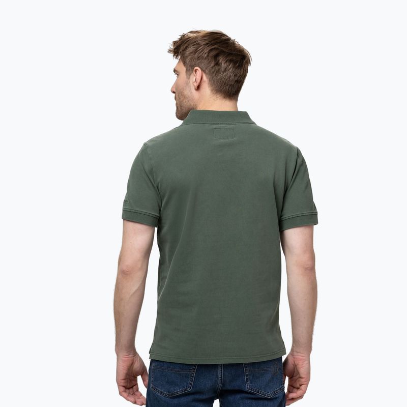 Polo Pitbull Washed da uomo verde salvia 3