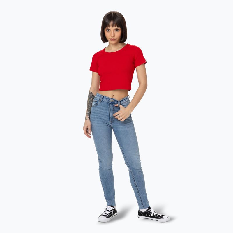 Maglietta Pitbull Cropped rossa da donna 2