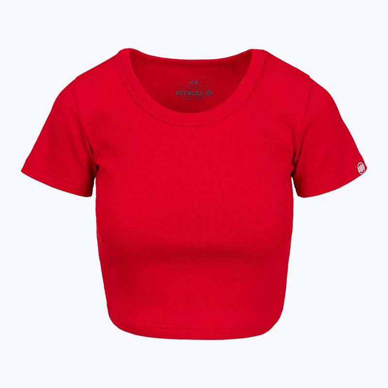 Maglietta Pitbull Cropped rossa da donna 5