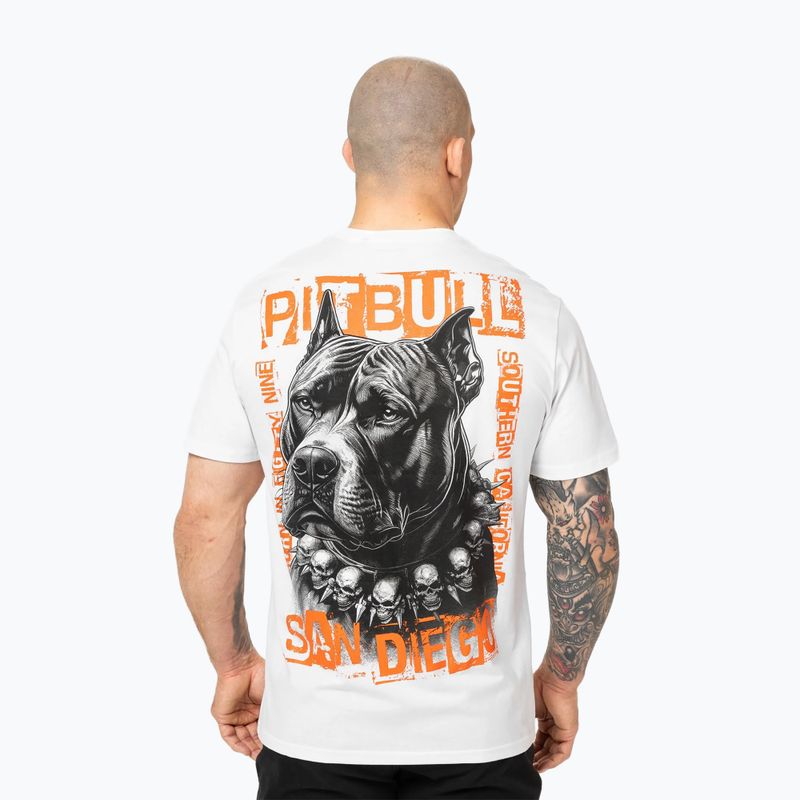 Maglietta Pitbull Blacky bianca da uomo 3