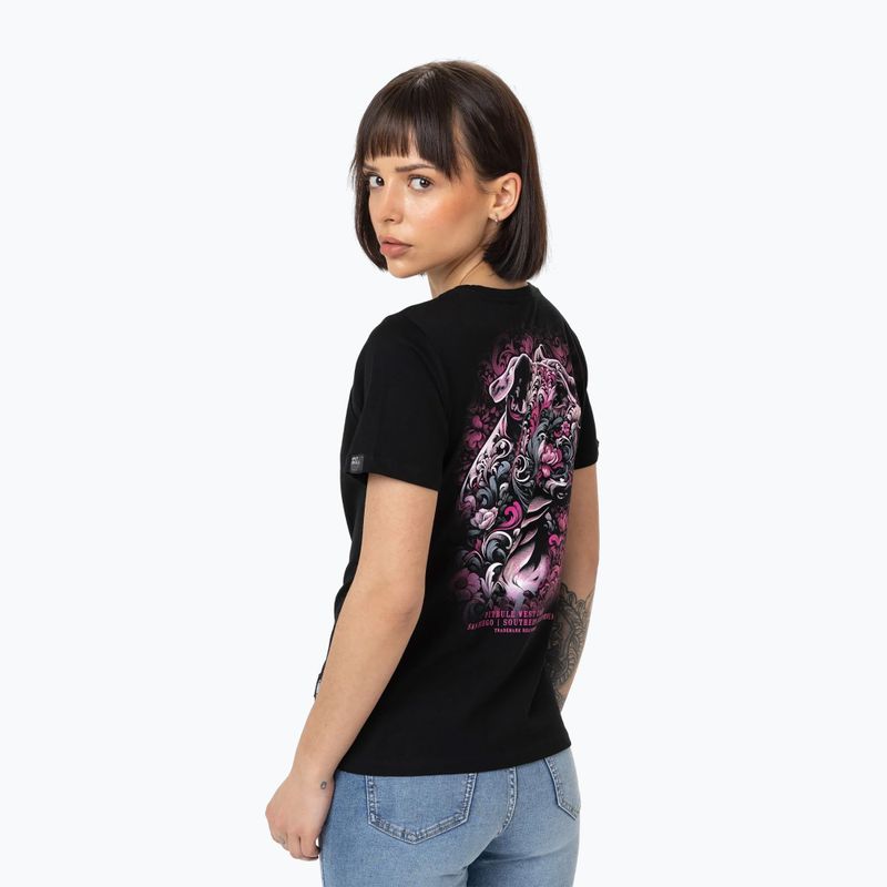 Maglietta Pitbull Tattoo donna nero 3