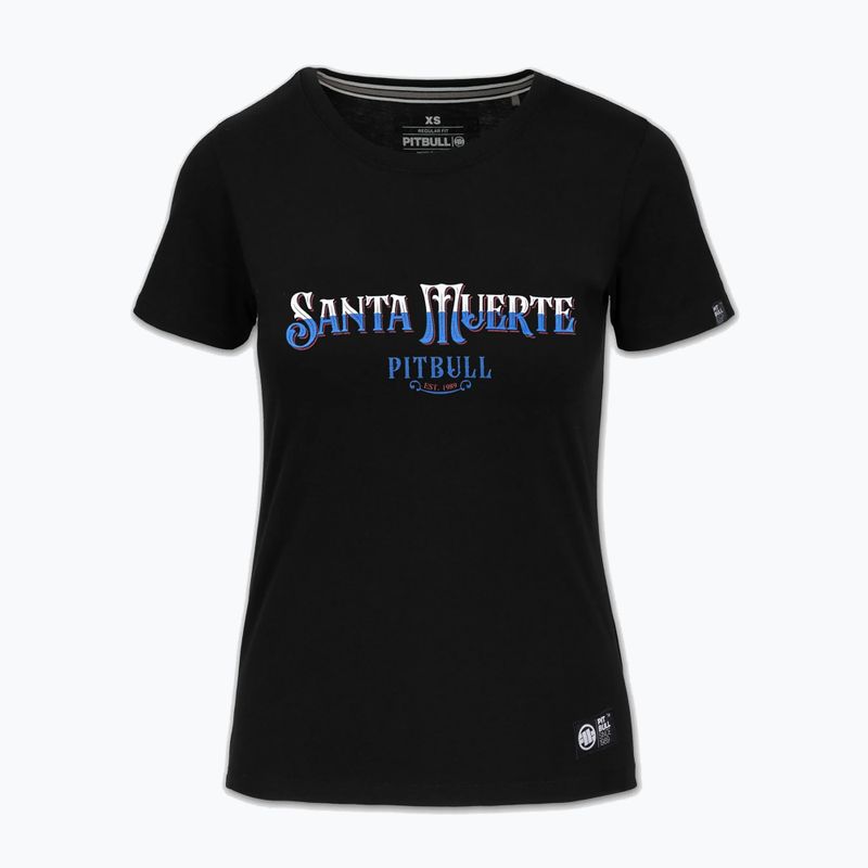 Maglietta Pitbull donna Santa Muerte Blue nero 4