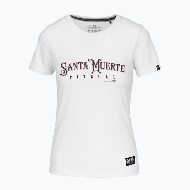 Maglietta Pitbull Santa Muerte donna Rosa bianco 5