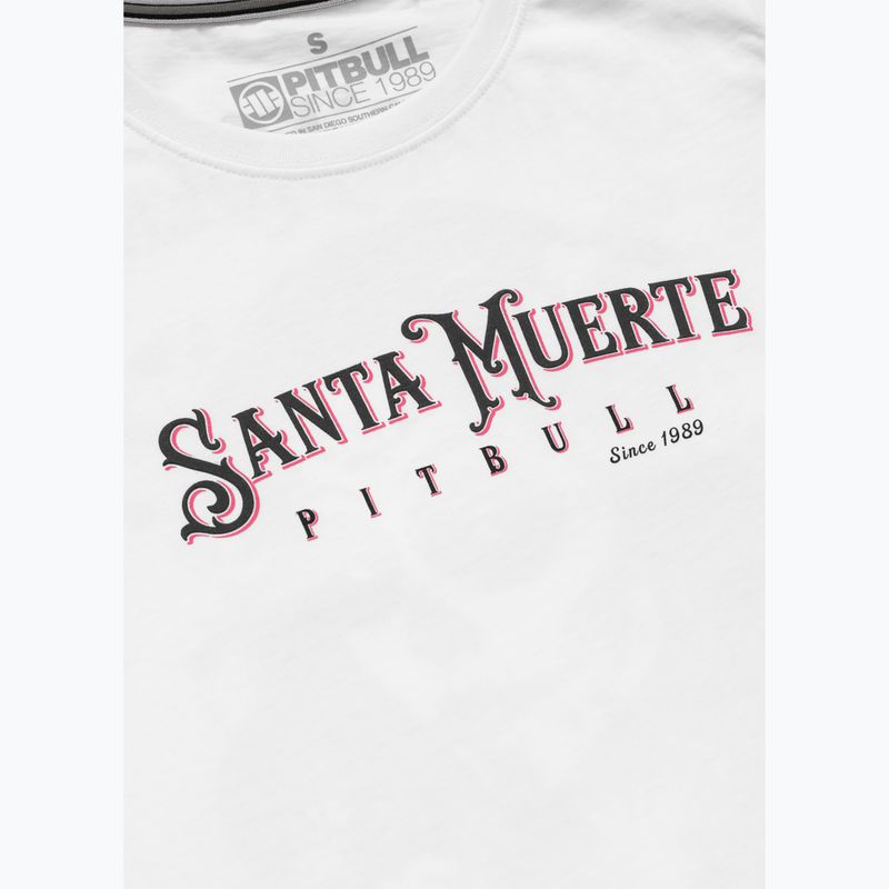 Maglietta Pitbull Santa Muerte donna Rosa bianco 7