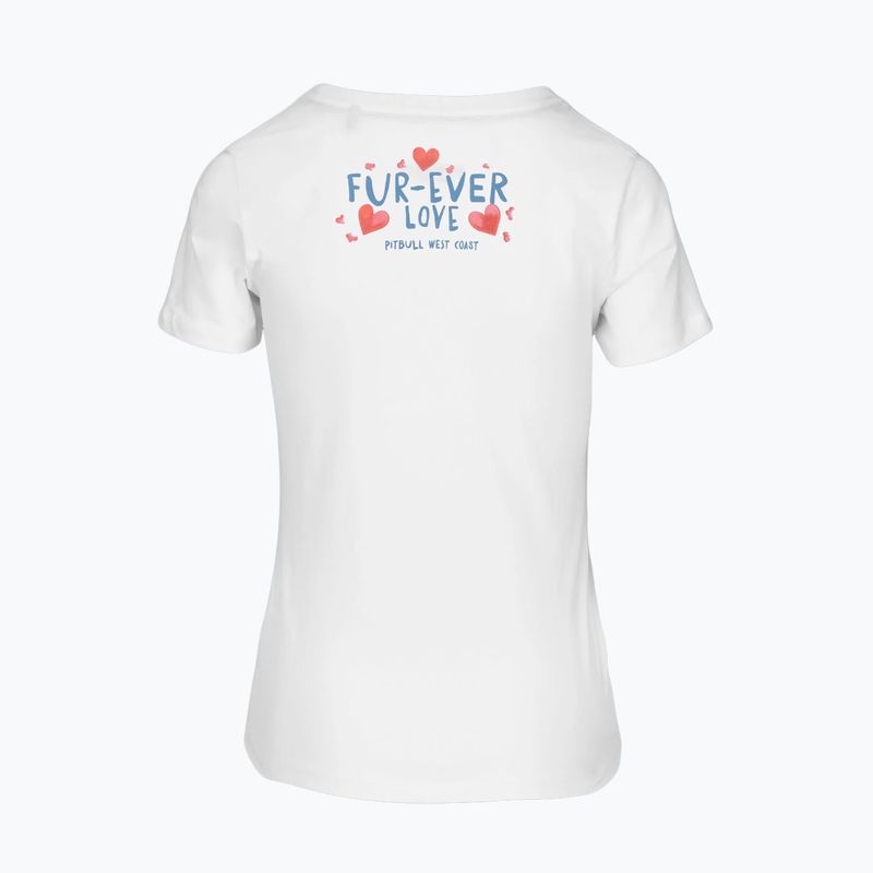 Maglietta Pitbull Fur Ever Love donna bianco 2