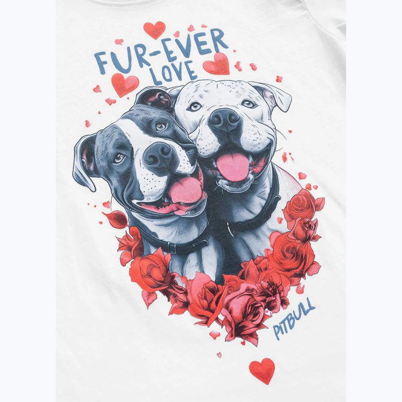 Maglietta Pitbull Fur Ever Love donna bianco 4