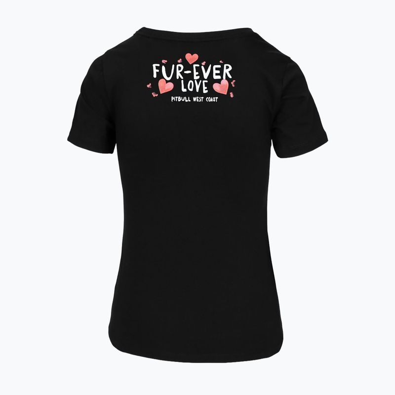 Maglietta Pitbull Fur Ever Love donna nero 2