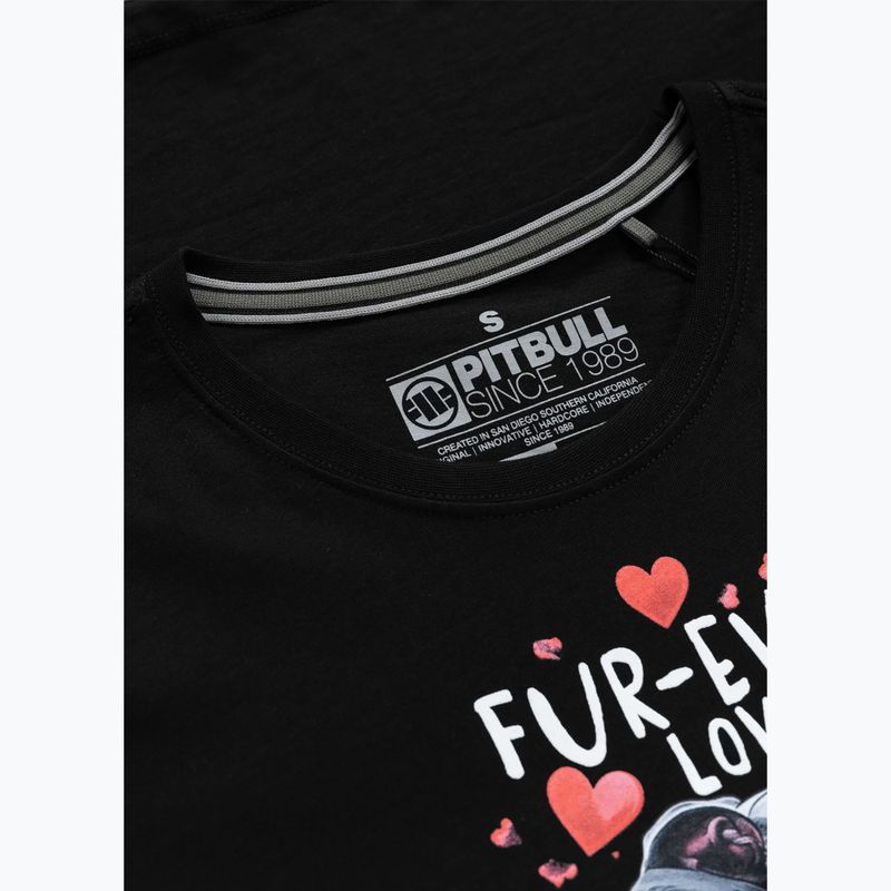 Maglietta Pitbull Fur Ever Love donna nero 3