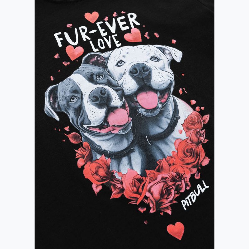 Maglietta Pitbull Fur Ever Love donna nero 4
