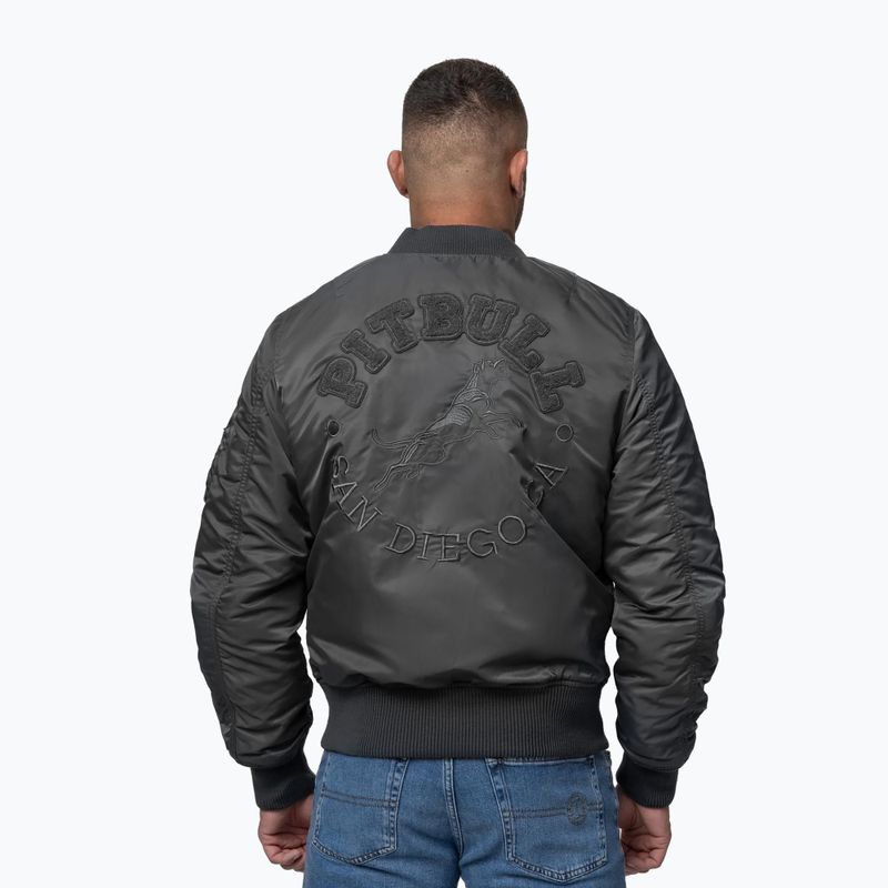 Giacca uomo Pitbull Hacket Washed Bomber graphite 3