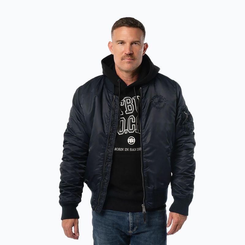 Giacca uomo Pitbull Hacket Washed Bomber dark navy