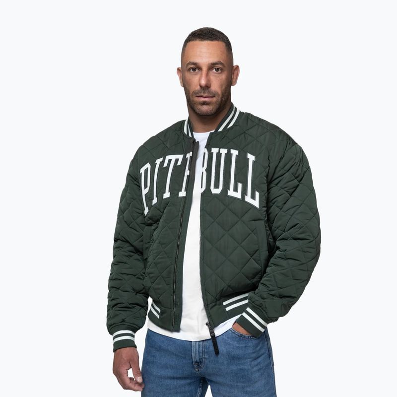 Giacca uomo Pitbull Jupiter Padded Baseball dark green 4