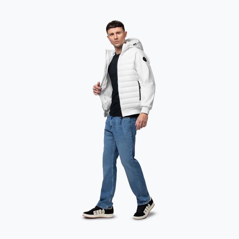 Giacca uomo Pitbull Palomar Padded Hooded Hybrid white 2