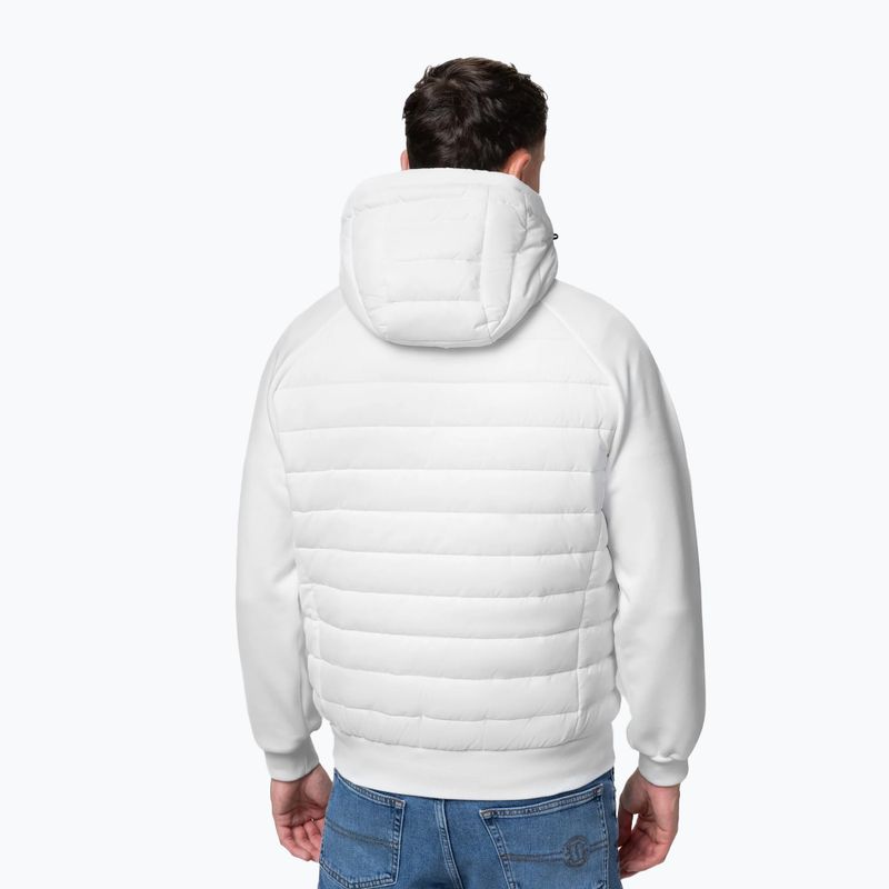 Giacca uomo Pitbull Palomar Padded Hooded Hybrid white 3