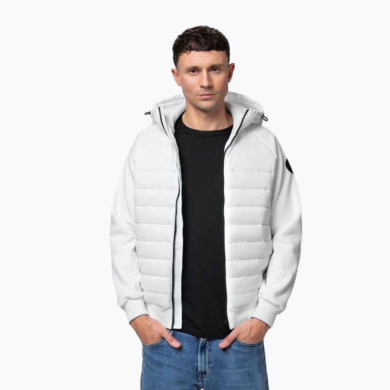 Giacca uomo Pitbull Palomar Padded Hooded Hybrid white 4