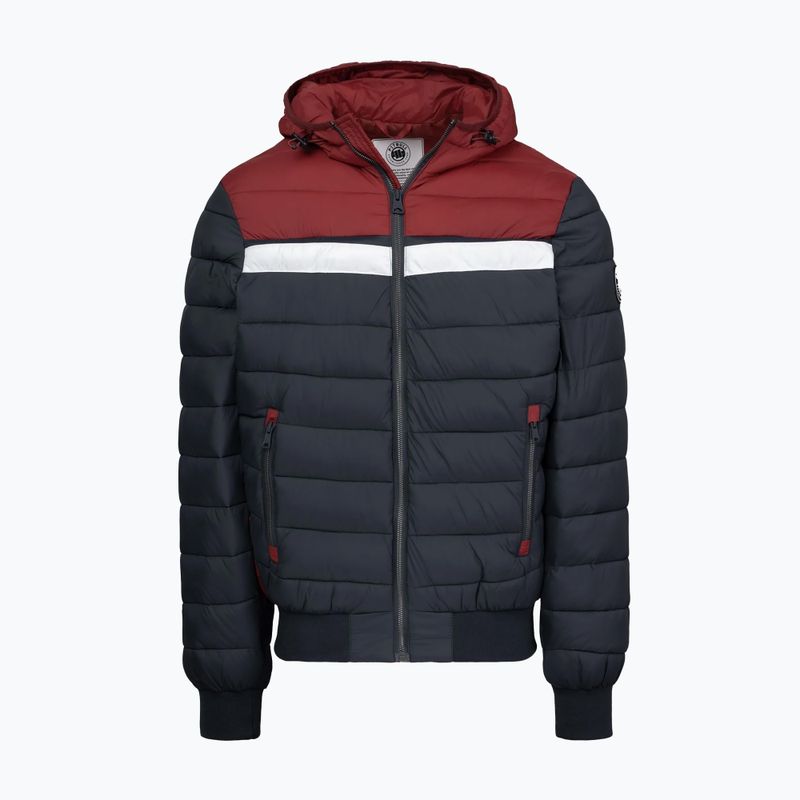 Giacca invernale da uomo Pitbull Rubio Quilted Hooded dark navy/red 5