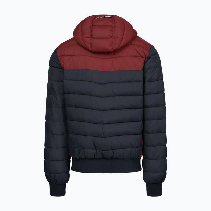 Giacca invernale da uomo Pitbull Rubio Quilted Hooded dark navy/red 6