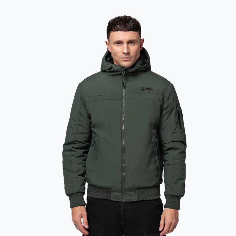Giacca invernale da uomo Pitbull Balboa 2 Hooded dark green