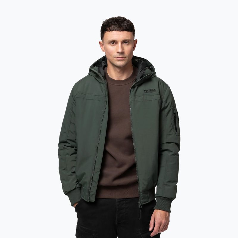 Giacca invernale da uomo Pitbull Balboa 2 Hooded dark green 5