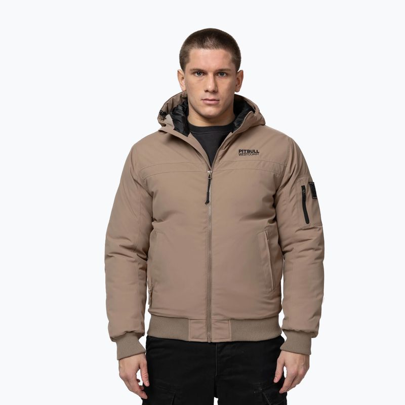 Giacca invernale uomo Pitbull Balboa 2 Hooded dark sand