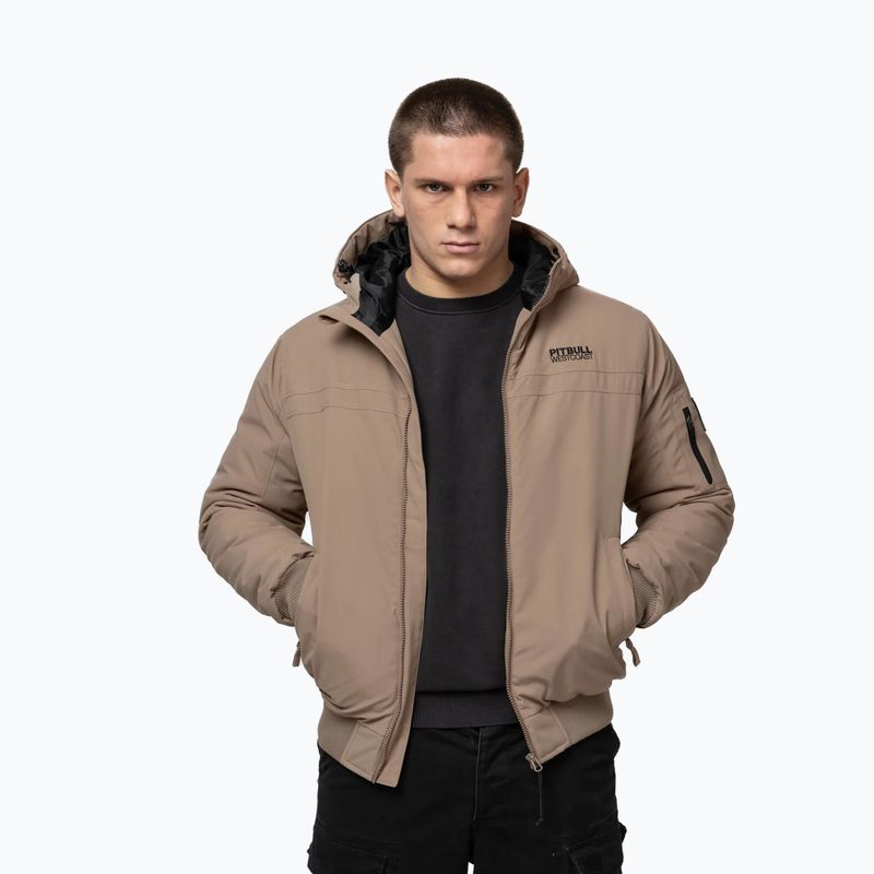 Giacca invernale uomo Pitbull Balboa 2 Hooded dark sand 4