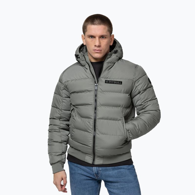 Giacca invernale da uomo Pitbull Dillon Quilted Hooded dusty sage 4