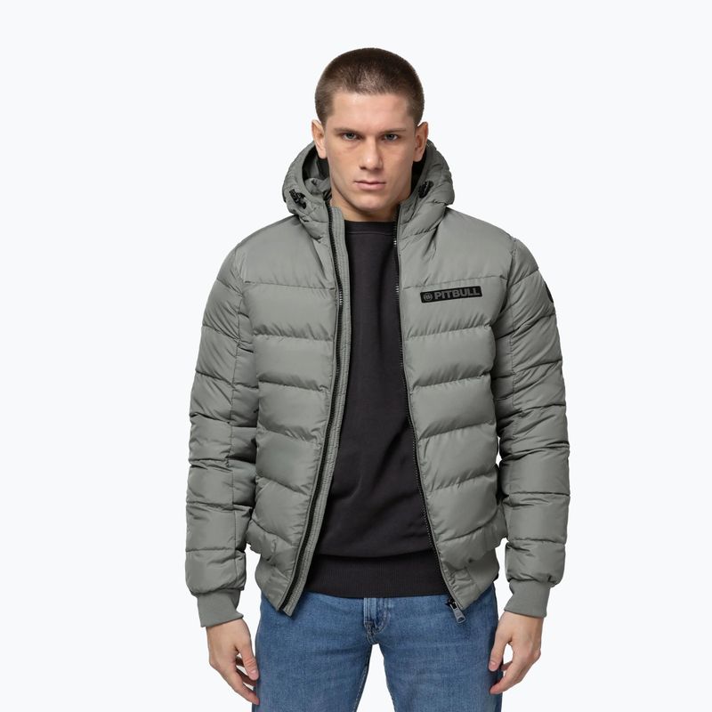 Giacca invernale da uomo Pitbull Dillon Quilted Hooded dusty sage 5