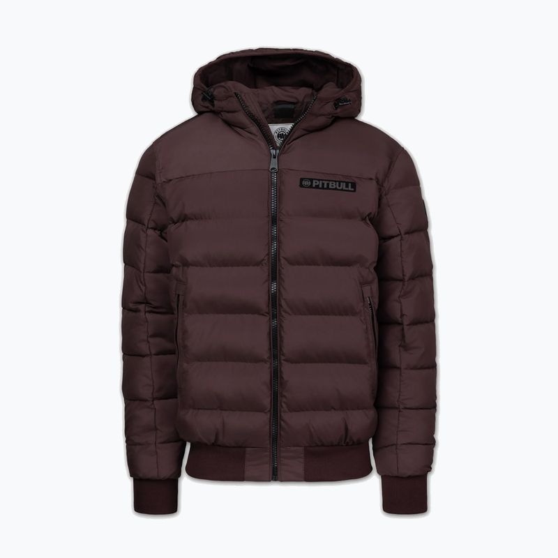 Giacca invernale da uomo Pitbull Dillon Quilted Hooded burgundy 5