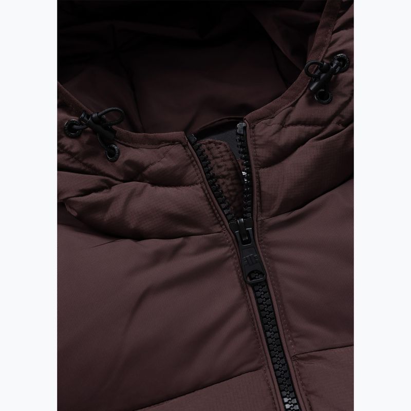 Giacca invernale da uomo Pitbull Dillon Quilted Hooded burgundy 7
