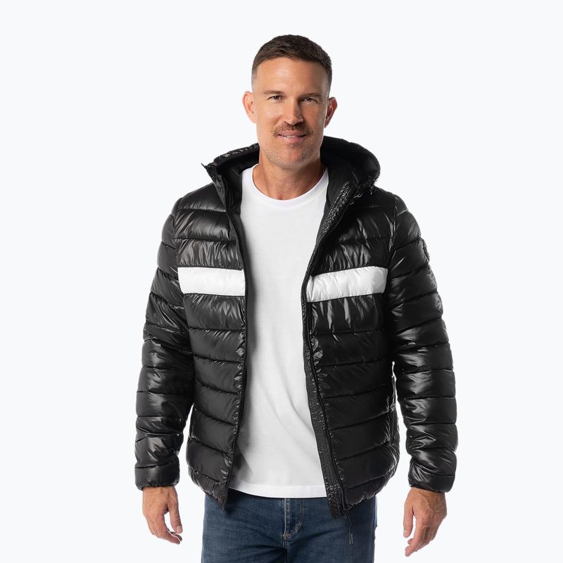 Giacca invernale uomo Pitbull Shatto trapuntata con cappuccio black 3