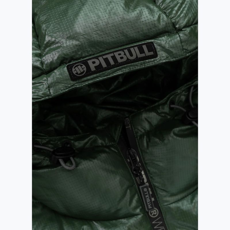 Giacca invernale uomo Pitbull Pepperwood Ribstop imbottita con cappuccio black/green 9